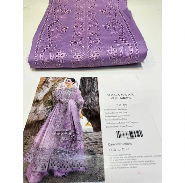 QALAMQAR Lawn Collection – FP05 (Lavender Edition)