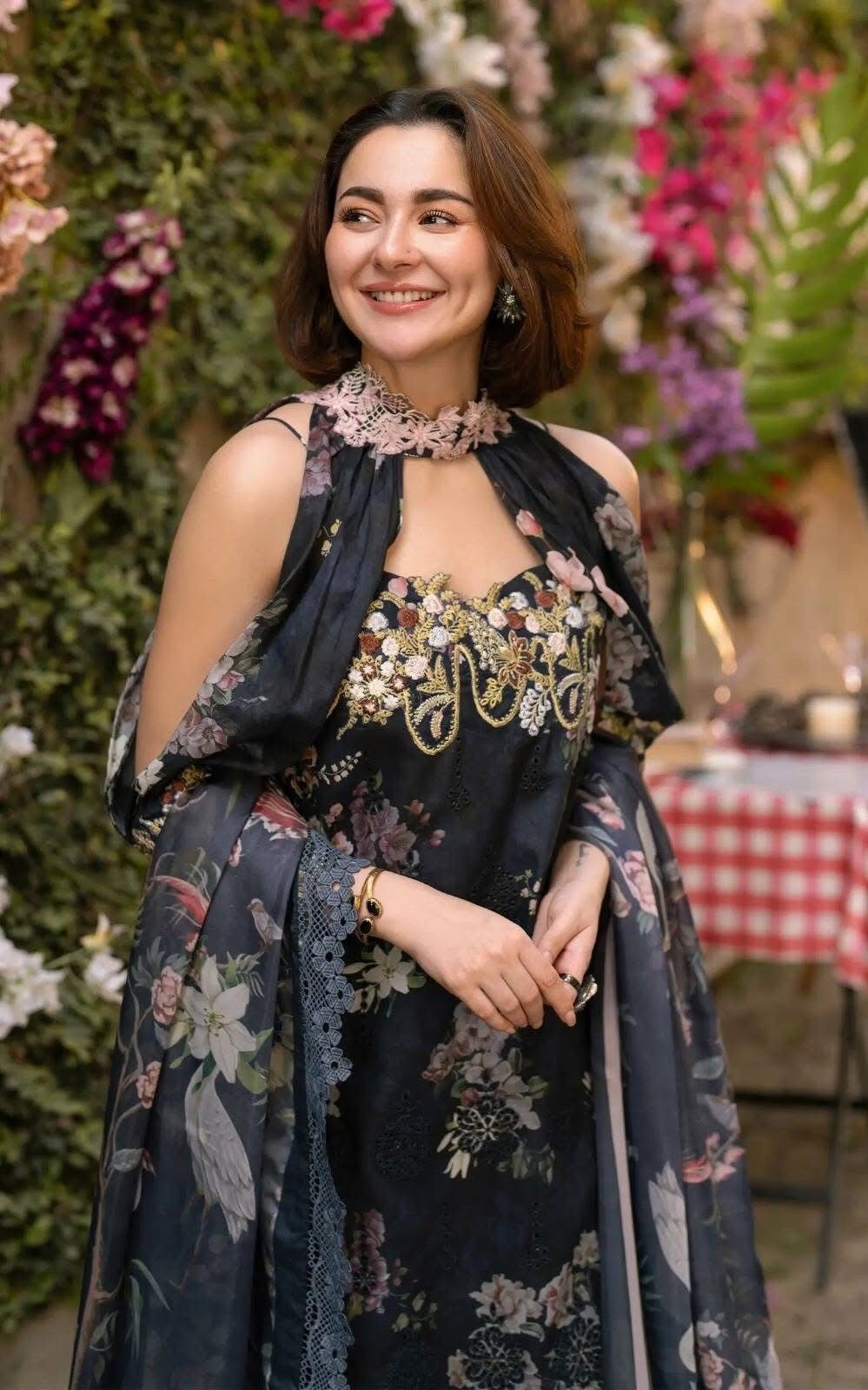 Asifa Nabeel Black | Printed Lawn Collection Replica
