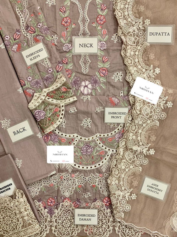 Elaf Lilac Luxury Lawn Collection Replica