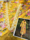 ANEELAS YELLOW SILK PRINT