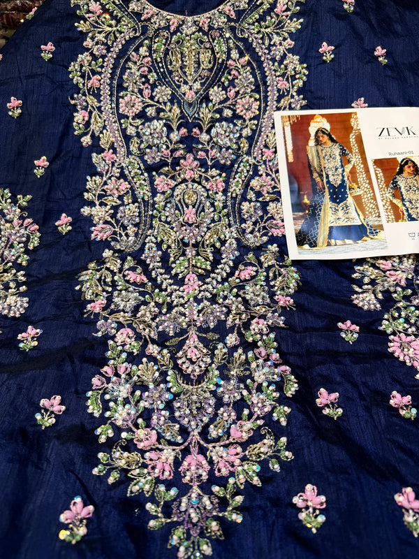 ZEVK RAW SILK RUHAANI