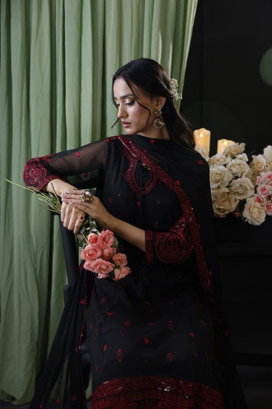 Baroque Black Chiffon Collection Replica