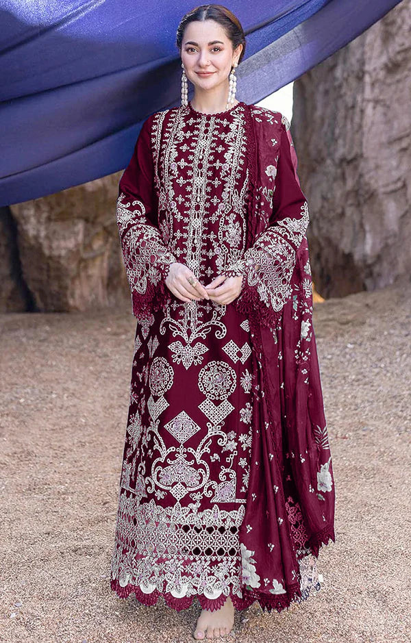 Qalamkar FP06 Miray RTW STITCHED (Mehroon)