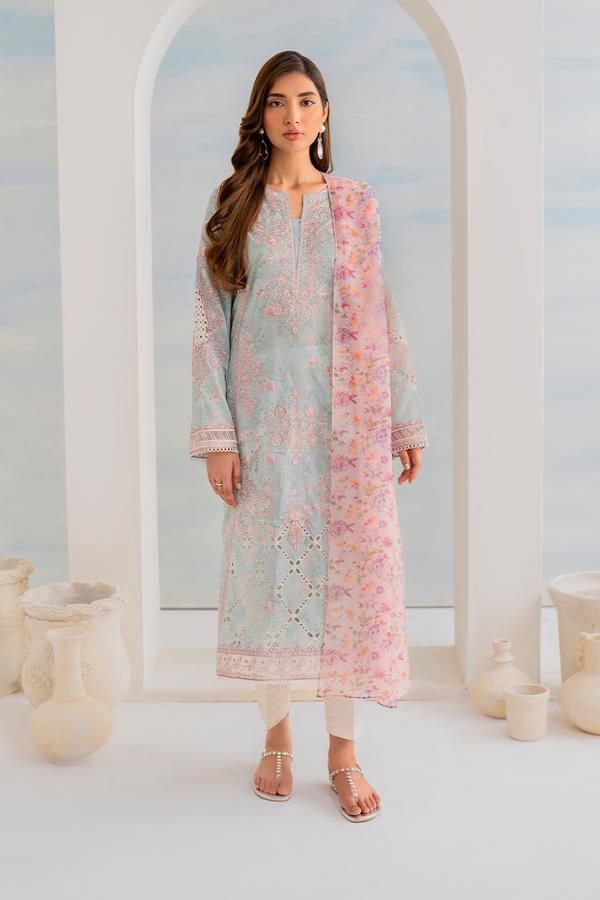 Iznik Mint Green Printed Lawn Collection Replica