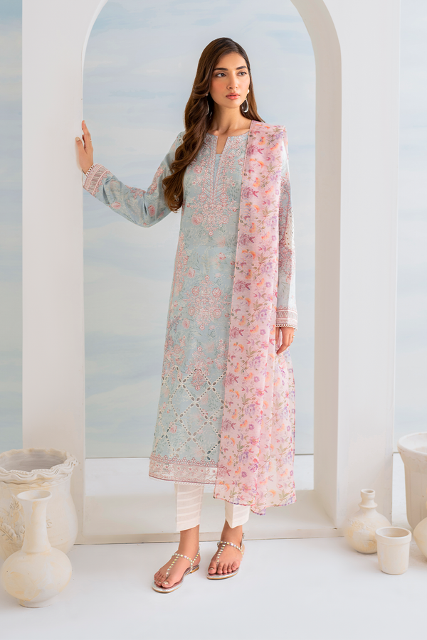 Iznik Mint Green Printed Lawn Collection Replica