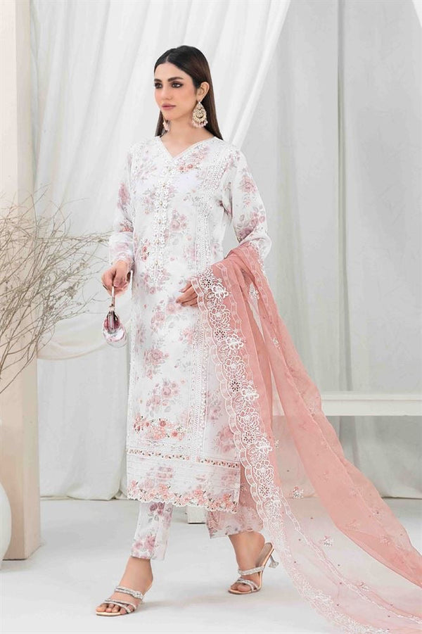 Tawakkal White Chiffon Formal Collection Replica
