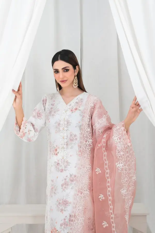 Tawakkal White Chiffon Formal Collection Replica