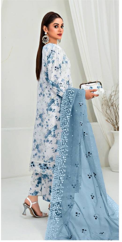 Tawakkal White Chiffon Formal Collection Replica