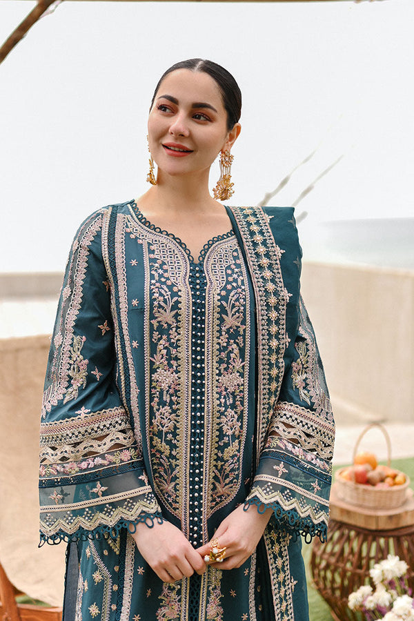 Qalamkar Blue Luxury Lawn Formal Collection Replica
