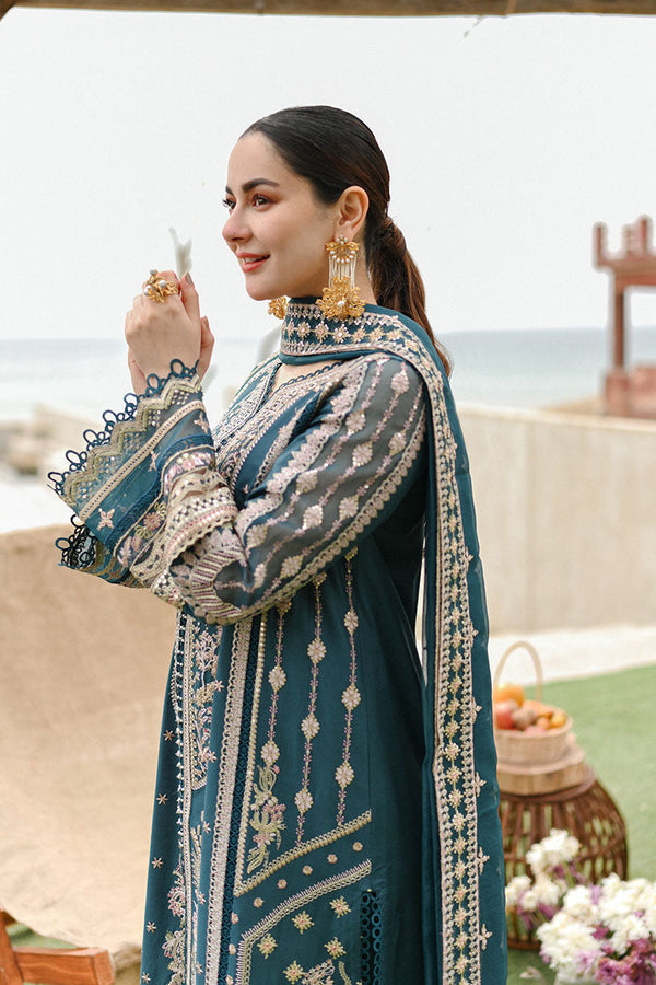 Qalamkar Blue Luxury Lawn Formal Collection Replica