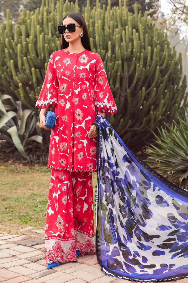Maria B Red Luxury Lawn Collection Replica