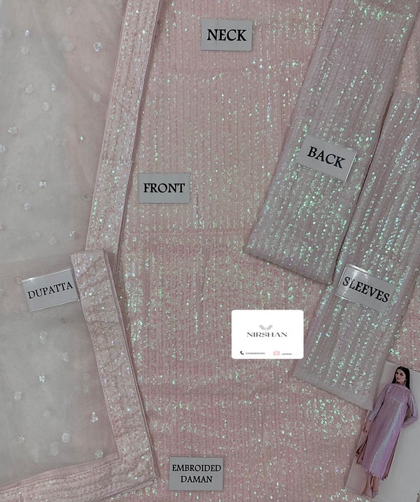 Baroque Pink Chiffon Formal Collection Replica