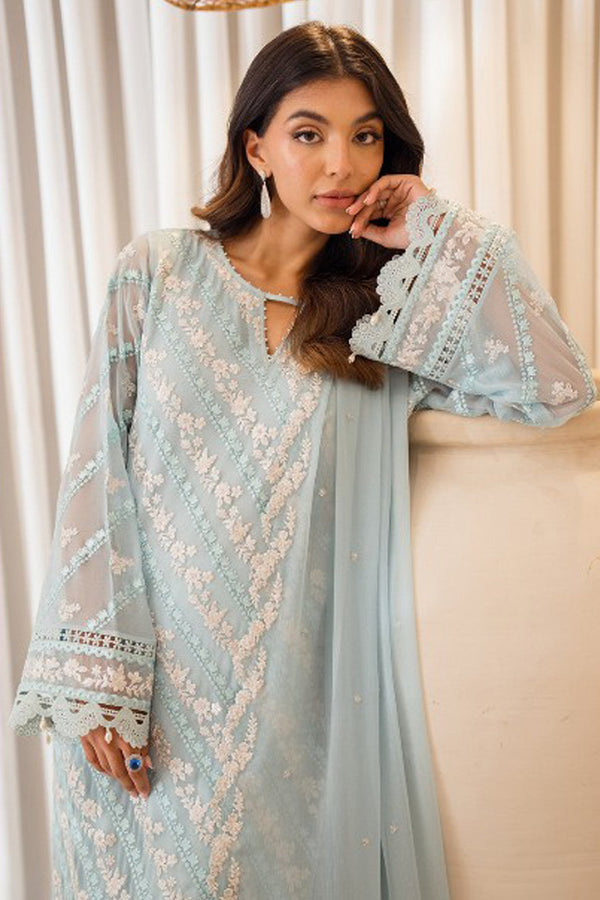 Azure Blue Chiffon Formal Collection Replica