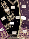 Baroque Dark Purple Velvet Formal Collection Replica