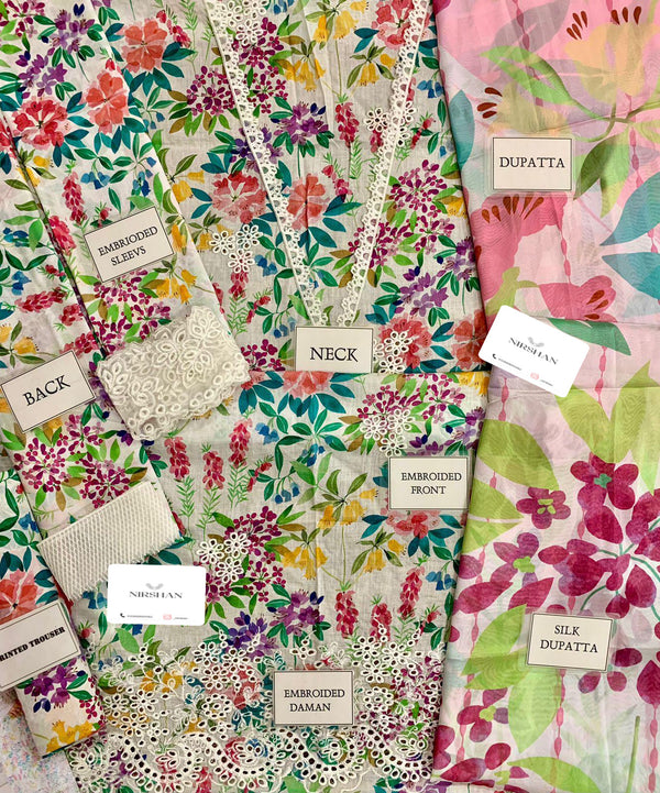 Afrozeh Floral Printed Lawn Collection Replica