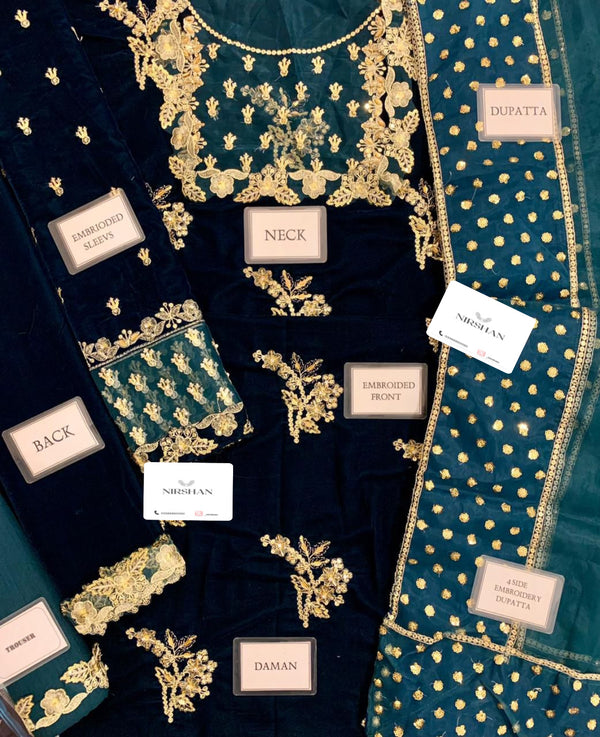 Afrozeh Zinc Micro Velvet Formal Collection Replica