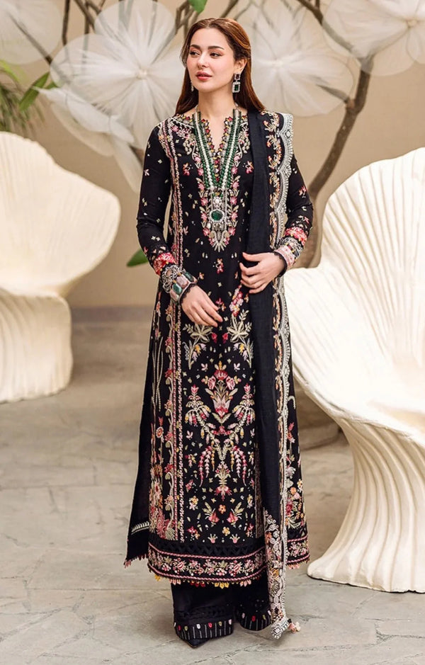 QALAMQAR LAWN FK-15 HANNAH BLACK