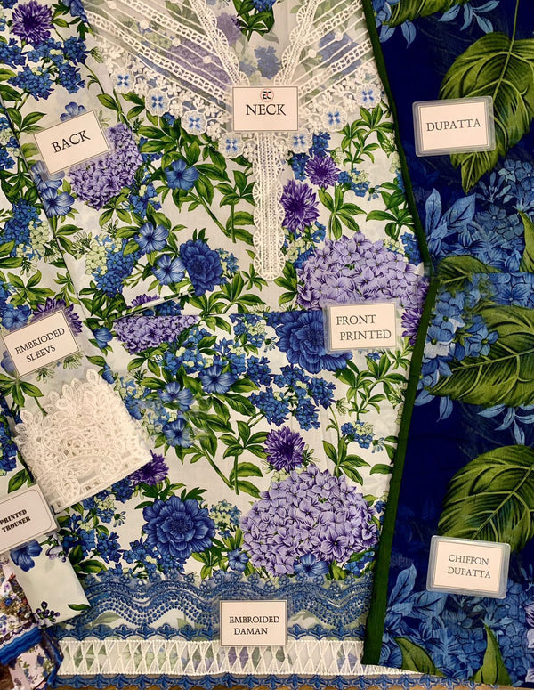 Maria B White Printed Lawn Collection Replica