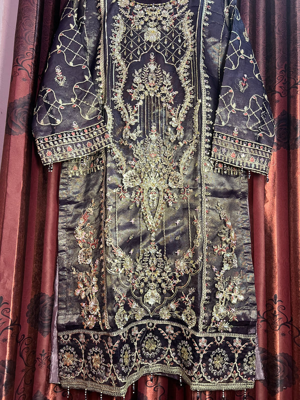 ROYAL PURPLE ORGANZA 3PC