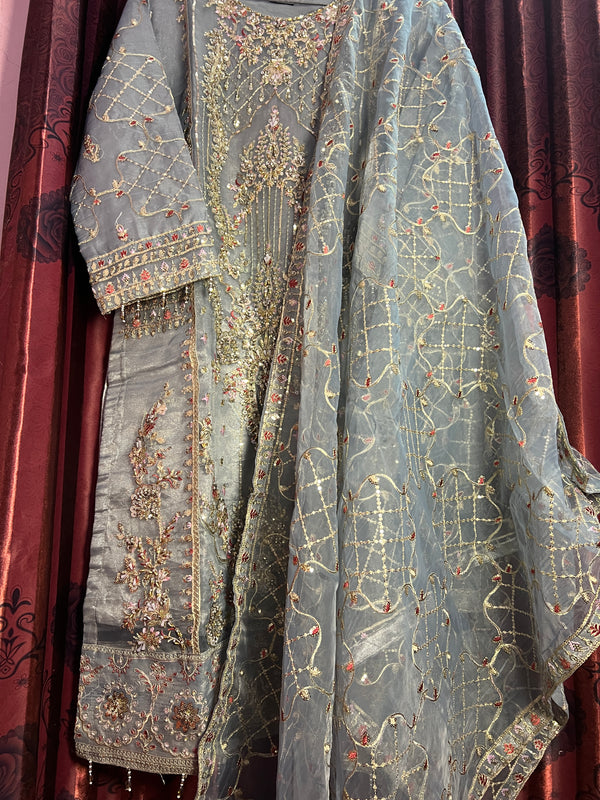 SILVER SKY ORGANZA - 3PC