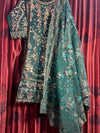 DEEP EMERALD ORGANZA SHARARA 3PC