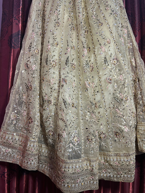 IVORY GOLD EMBROIDERED LEHENGA