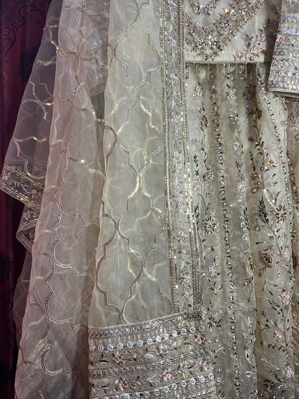 IVORY GOLD EMBROIDERED LEHENGA