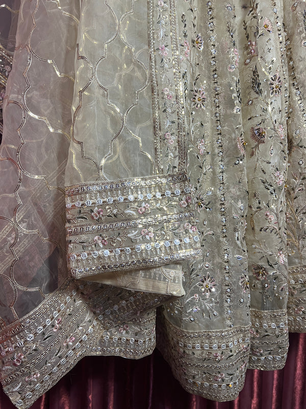 IVORY GOLD EMBROIDERED LEHENGA
