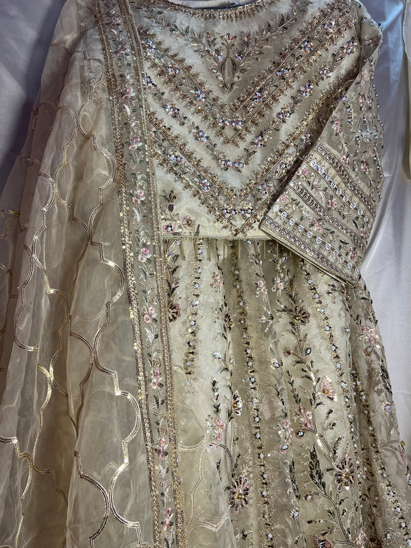 IVORY GOLD EMBROIDERED LEHENGA