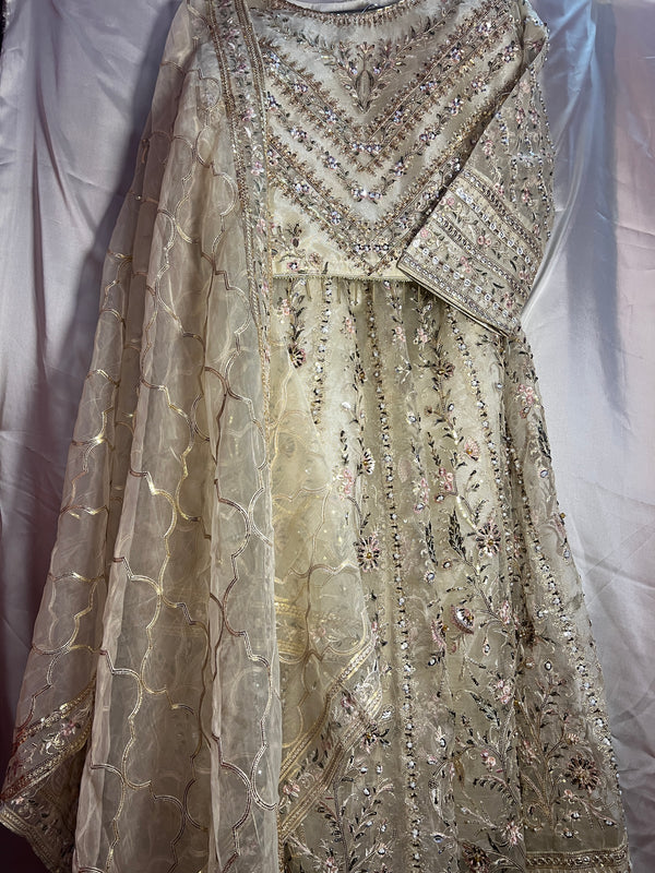 IVORY GOLD EMBROIDERED LEHENGA