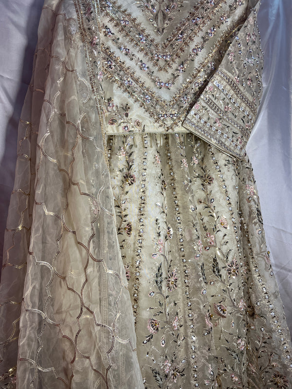 IVORY GOLD EMBROIDERED LEHENGA