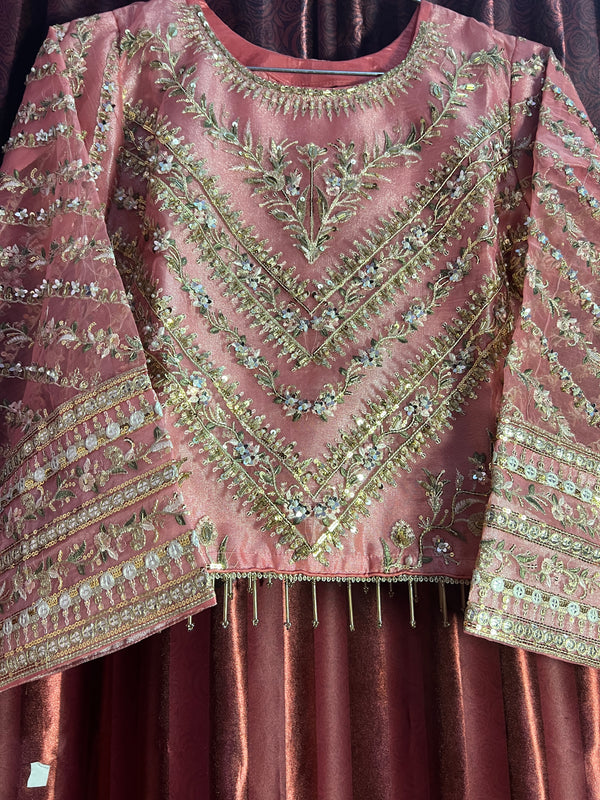 ROSE GOLD EMBROIDERED LEHENGA