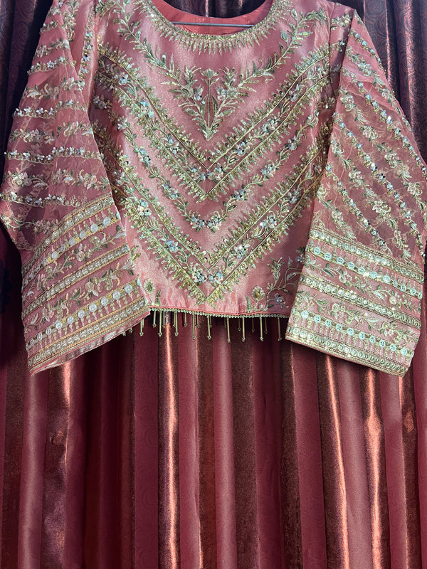 ROSE GOLD EMBROIDERED LEHENGA