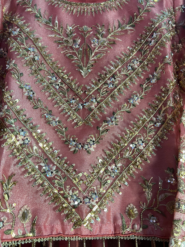 ROSE GOLD EMBROIDERED LEHENGA