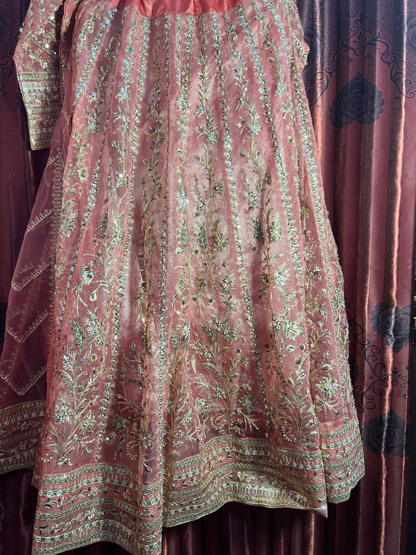 ROSE GOLD EMBROIDERED LEHENGA