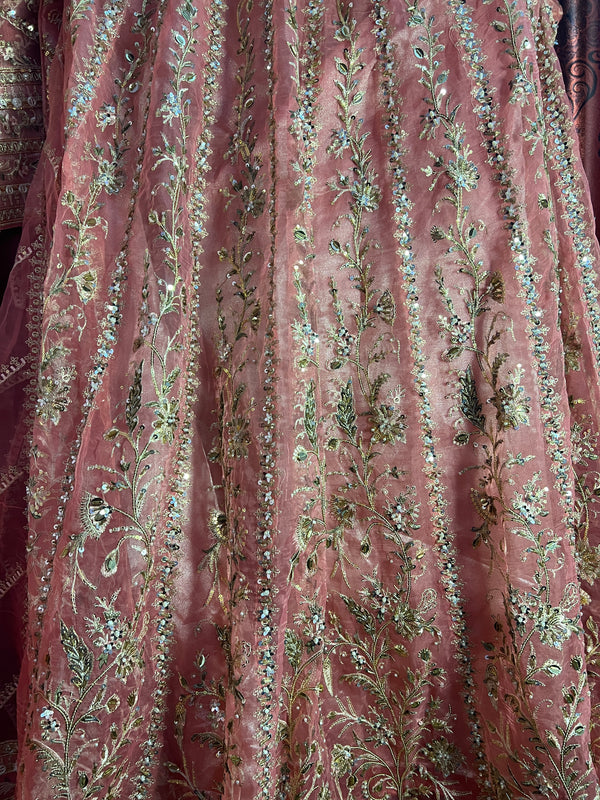 ROSE GOLD EMBROIDERED LEHENGA