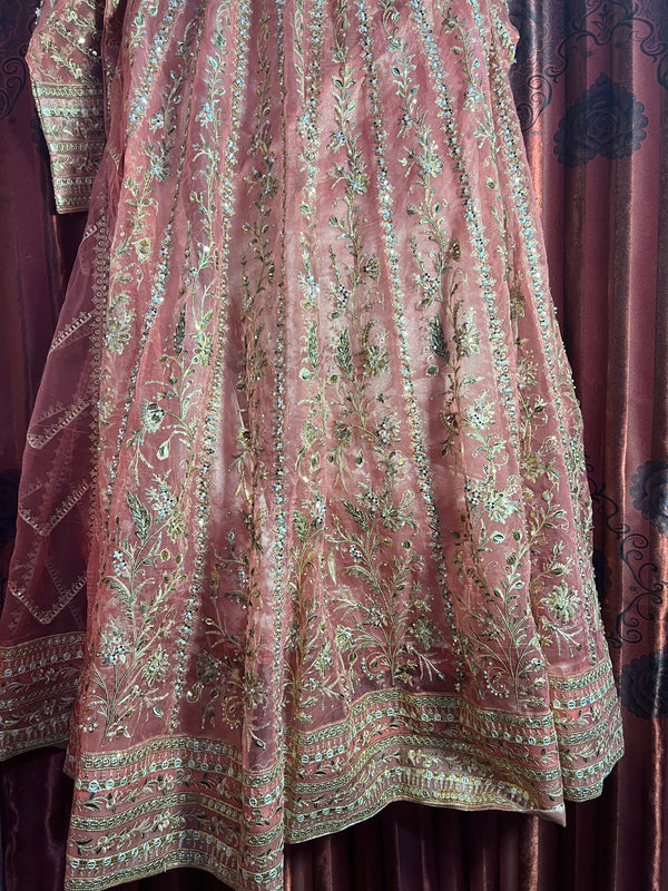 ROSE GOLD EMBROIDERED LEHENGA
