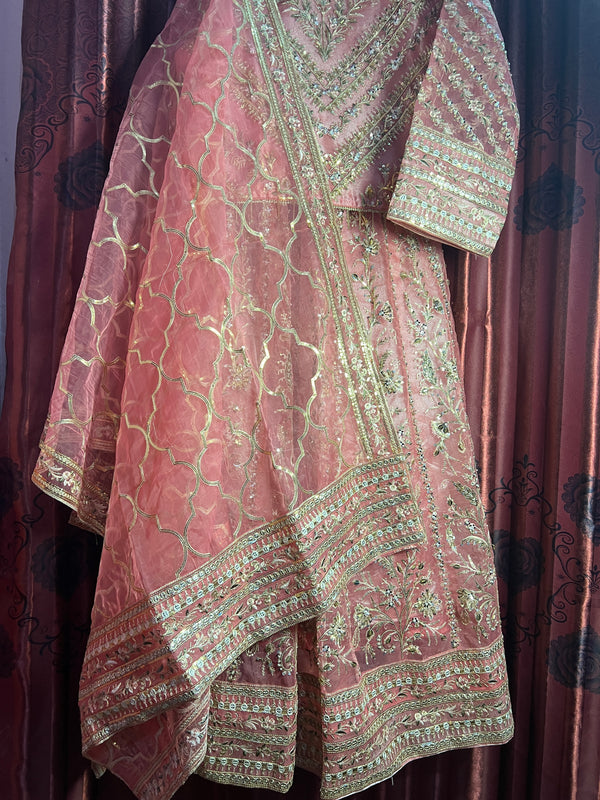 ROSE GOLD EMBROIDERED LEHENGA