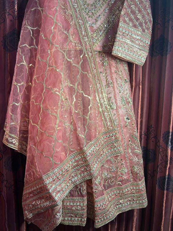 ROSE GOLD EMBROIDERED LEHENGA