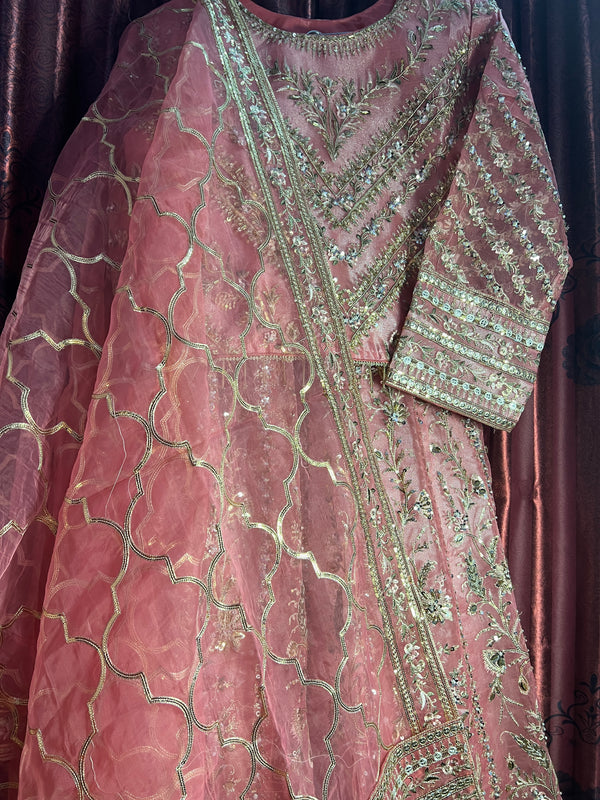 ROSE GOLD EMBROIDERED LEHENGA