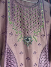 DUSTY PINK CHIKANKARI KHADDAR