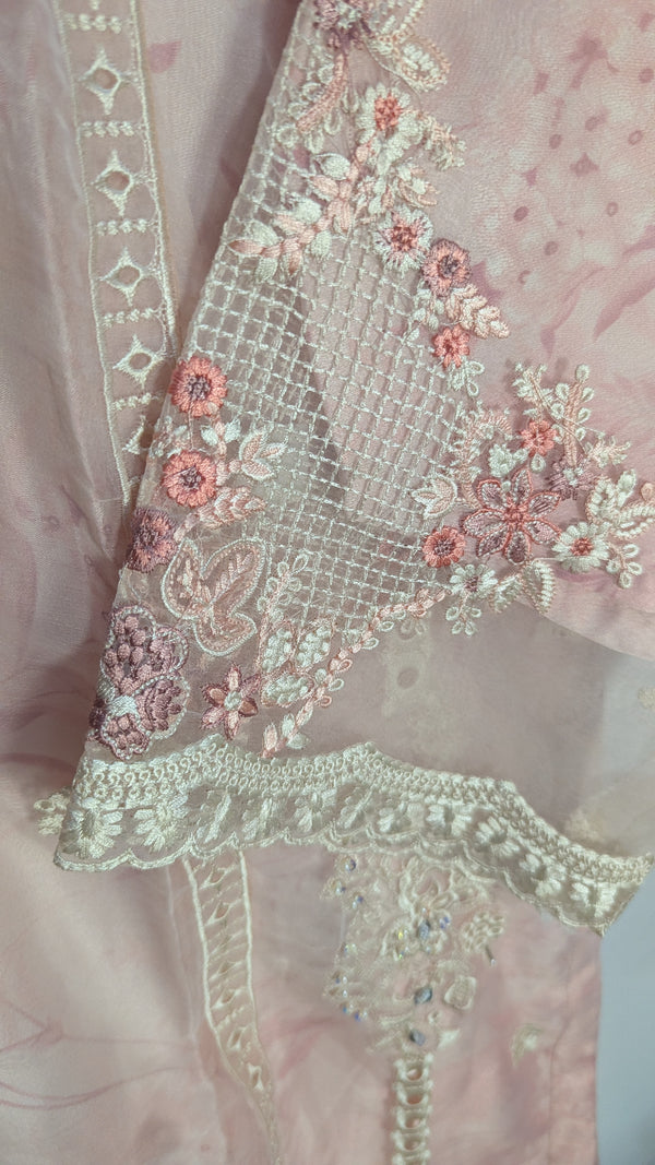 ROSE OMBRE ORGANZA - 3PC