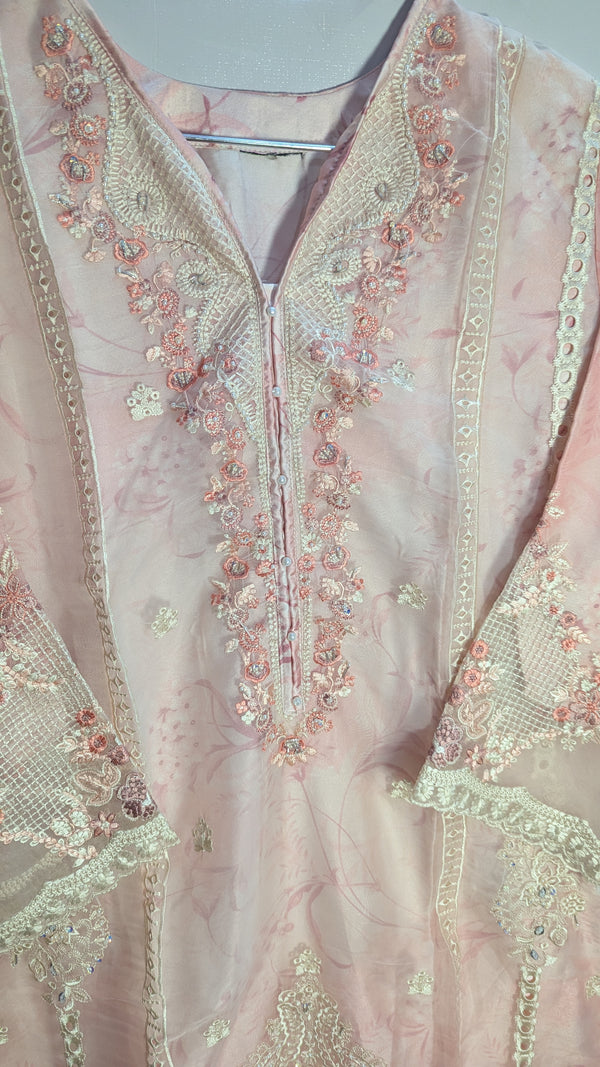 ROSE OMBRE ORGANZA - 3PC