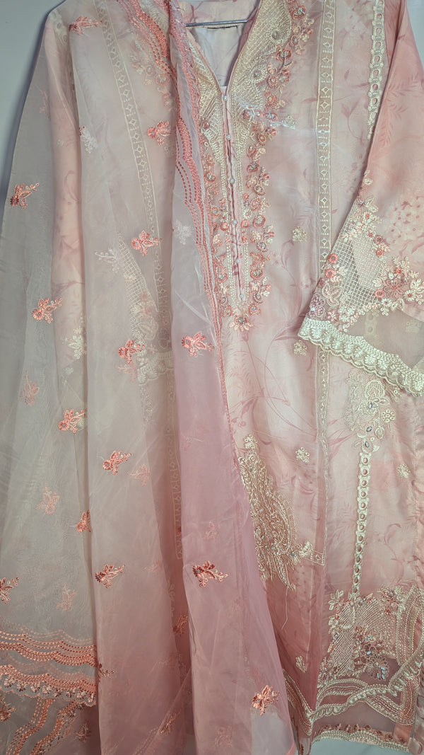 ROSE OMBRE ORGANZA - 3PC