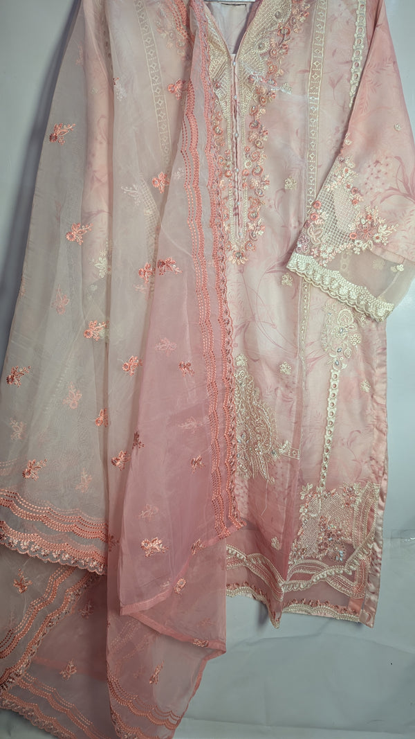 ROSE OMBRE ORGANZA - 3PC