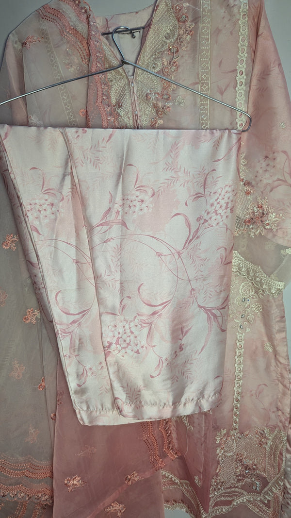 ROSE OMBRE ORGANZA - 3PC