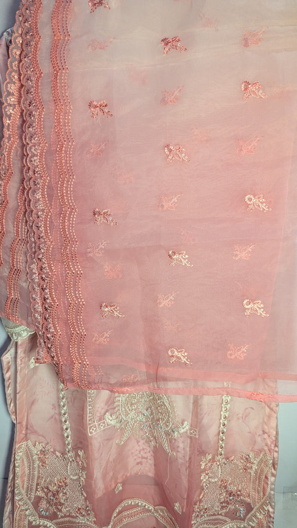 ROSE OMBRE ORGANZA - 3PC