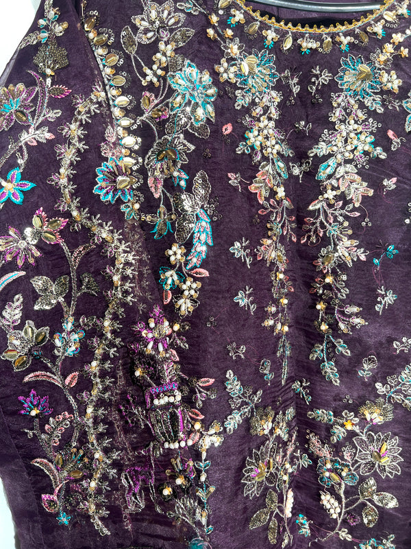 PURPLE SHIMMER ORGANZA SHARARA