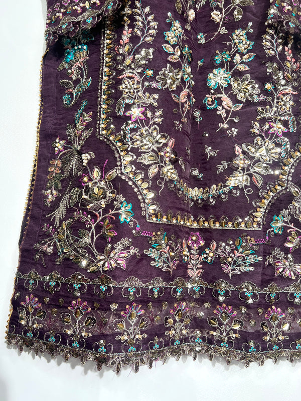 PURPLE SHIMMER ORGANZA SHARARA