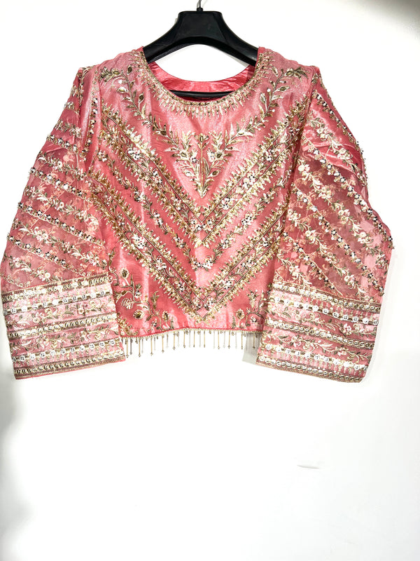 ROSE GOLD EMBROIDERED LEHENGA